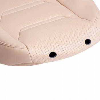 10 299 р. Чехлы для сидений (комплектация Ambition без подлокот-ка) Lord Autofashion Турин 2 (экокожа)  Skoda Octavia  A7 (2012-2020) дорестайлинг лифтбэк, дорестайлинг универсал, рестайлинг лифтбэк, рестайлинг универсал (Бежевый/Бежевый/Бежевый/Бежевый)  с доставкой в г. Кемерово. Увеличить фотографию 4