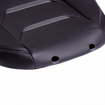 12 499 р. Чехлы для сидений (комплектация Ambition без подлокот-ка) Lord Autofashion Турин 2 (экокожа)  Skoda Octavia  A7 (2012-2020) дорестайлинг лифтбэк, дорестайлинг универсал, рестайлинг лифтбэк, рестайлинг универсал (Серый/Серый/Чёрный/Чёрный)  с доставкой в г. Кемерово. Увеличить фотографию 7