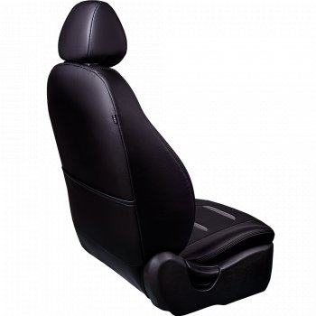12 499 р. Чехлы для сидений (комплектация Ambition без подлокот-ка) Lord Autofashion Турин 2 (экокожа)  Skoda Octavia  A7 (2012-2020) дорестайлинг лифтбэк, дорестайлинг универсал, рестайлинг лифтбэк, рестайлинг универсал (Серый/Серый/Чёрный/Чёрный)  с доставкой в г. Кемерово. Увеличить фотографию 5