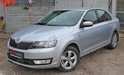 1 899 р. Накладка на передний бампер Sport Skoda Rapid NH3 дорестайлинг лифтбэк (2012-2017) (Текстурный пластик, Неокрашенная)  с доставкой в г. Кемерово. Увеличить фотографию 5