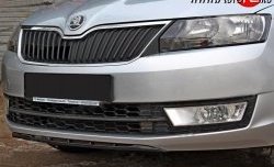 1 899 р. Накладка на передний бампер Sport Skoda Rapid NH3 дорестайлинг лифтбэк (2012-2017) (Текстурный пластик, Неокрашенная)  с доставкой в г. Кемерово. Увеличить фотографию 9