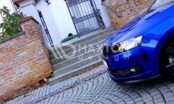 6 299 р. Накладка на передний бампер Splitter Skoda Rapid NH1 хэтчбэк дорестайлинг (2012-2017) (Неокрашенная)  с доставкой в г. Кемерово. Увеличить фотографию 2
