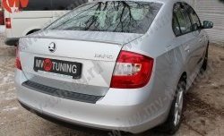 1 199 р. Накладка защитная на задний бампер Style Skoda Rapid NH3 дорестайлинг лифтбэк (2012-2017) (Глянец)  с доставкой в г. Кемерово. Увеличить фотографию 5