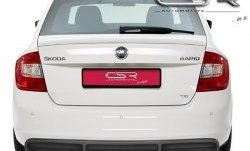 5 999 р. Накладка на задний бампер CSR style Skoda Rapid NH3 дорестайлинг лифтбэк (2012-2017) (Неокрашенная)  с доставкой в г. Кемерово. Увеличить фотографию 3