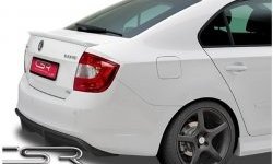 5 999 р. Накладка на задний бампер CSR style Skoda Rapid NH3 дорестайлинг лифтбэк (2012-2017) (Неокрашенная)  с доставкой в г. Кемерово. Увеличить фотографию 4