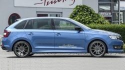 9 649 р. Пороги накладки R-Style Skoda Rapid NH3 дорестайлинг лифтбэк (2012-2017) (Неокрашенные)  с доставкой в г. Кемерово. Увеличить фотографию 4