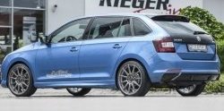 9 649 р. Пороги накладки R-Style Skoda Rapid NH3 дорестайлинг лифтбэк (2012-2017) (Неокрашенные)  с доставкой в г. Кемерово. Увеличить фотографию 5