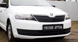 559 р. Реснички на фары RA  Skoda Rapid ( NH3,  NH1) (2012-2017) дорестайлинг лифтбэк, хэтчбэк дорестайлинг (Неокрашенные)  с доставкой в г. Кемерово. Увеличить фотографию 4