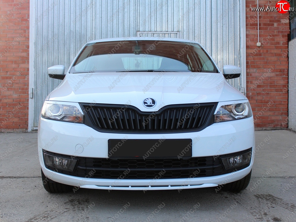 1 149 р. Реснички на фары Tuning-Sport v2 (длинные)  Skoda Rapid ( NH3,  NH1) (2012-2017) дорестайлинг лифтбэк, хэтчбэк дорестайлинг (Неокрашенные)  с доставкой в г. Кемерово