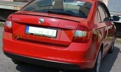 3 499 р. Лип спойлер CT Skoda Rapid NH3 дорестайлинг лифтбэк (2012-2017) (Неокрашенный)  с доставкой в г. Кемерово. Увеличить фотографию 3