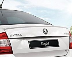 3 499 р. Лип спойлер CT Skoda Rapid NH3 дорестайлинг лифтбэк (2012-2017) (Неокрашенный)  с доставкой в г. Кемерово. Увеличить фотографию 6