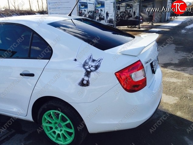 4 999 р. Спойлер RS style Skoda Rapid NH3 дорестайлинг лифтбэк (2012-2017) (Неокрашенный)  с доставкой в г. Кемерово
