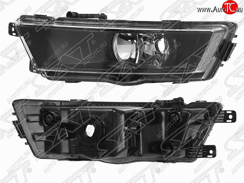 1 599 р. Левая противотуманная фара (чёрная) SAT Skoda Rapid NH3 дорестайлинг лифтбэк (2012-2017)  с доставкой в г. Кемерово