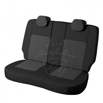 5 999 р. Чехлы для сидений (Active) Lord Autofashion Турин (жаккард, сплошная спинка) Skoda Rapid NH3 дорестайлинг лифтбэк (2012-2017) (Черный, вставка Тома серый)  с доставкой в г. Кемерово. Увеличить фотографию 2