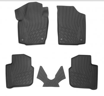 2 499 р. Коврики салона Norplast 3D Skoda Rapid NH3 дорестайлинг лифтбэк (2012-2017) (Цвет: черный)  с доставкой в г. Кемерово. Увеличить фотографию 1