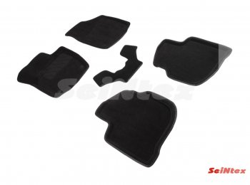 Коврики в салон SEINTEX 3D ВОРС (комплект) Skoda Rapid ( NH3,  NH1) (2012-2017) дорестайлинг лифтбэк, хэтчбэк дорестайлинг (Цвет: черный)