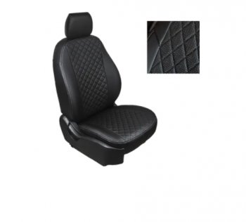 Чехлы Seintex (экокожа/ромб, 40/60) Skoda Rapid ( NH3,  NH1) (2012-2017) дорестайлинг лифтбэк, хэтчбэк дорестайлинг