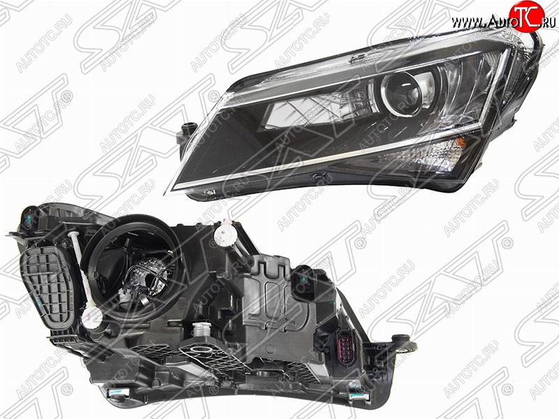 11 699 р. Левая фара SAT Skoda Superb B8 (3V) лифтбэк дорестайлинг (2015-2019)  с доставкой в г. Кемерово