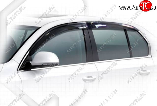 2 199 р. Дефлектора окон CA-Plastiс Skoda Superb B6 (3T) лифтбэк дорестайлинг (2008-2013) (Classic полупрозрачный, Без хром.молдинга)  с доставкой в г. Кемерово