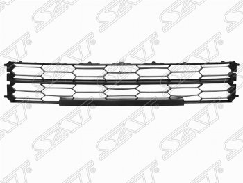 Решетка в передний бампер SAT Skoda Superb B6 (3T5) универсал рестайлинг (2013-2015) (черная)