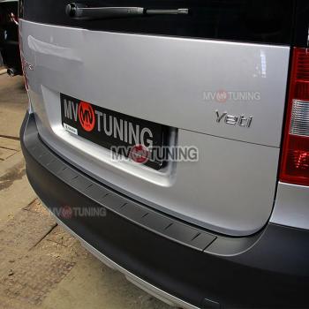 1 499 р. Защитная накладка заднего бампера MV-Tuning  Skoda Yeti (2013-2018) (Текстурная поверхность)  с доставкой в г. Кемерово. Увеличить фотографию 1