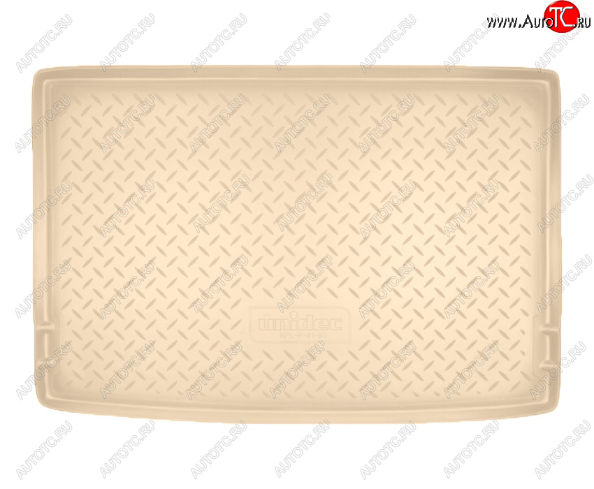2 159 р. Коврик багажника Norplast Unidec  Skoda Yeti (2009-2018) (Цвет: бежевый)  с доставкой в г. Кемерово