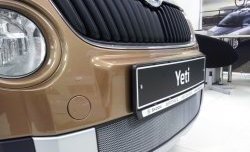 2 199 р. Сетка на бампер Russtal (хром) Skoda Yeti (2009-2013)  с доставкой в г. Кемерово. Увеличить фотографию 2