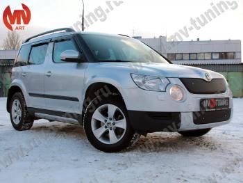 Зимние заглушки (шагрень, верхняя и нижняя) MV-Tuning Skoda Yeti (2009-2013) (Текстурная поверхность)