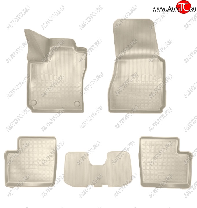 2 179 р. Коврики салонные Noplast (3D)  Smart Fortwo  C451 (2006-2015) 3 дв. (Бежевые)  с доставкой в г. Кемерово