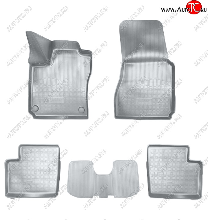 2 189 р. Коврики салонные Noplast (3D)  Smart Fortwo  C451 (2006-2015) 3 дв. (Серые)  с доставкой в г. Кемерово