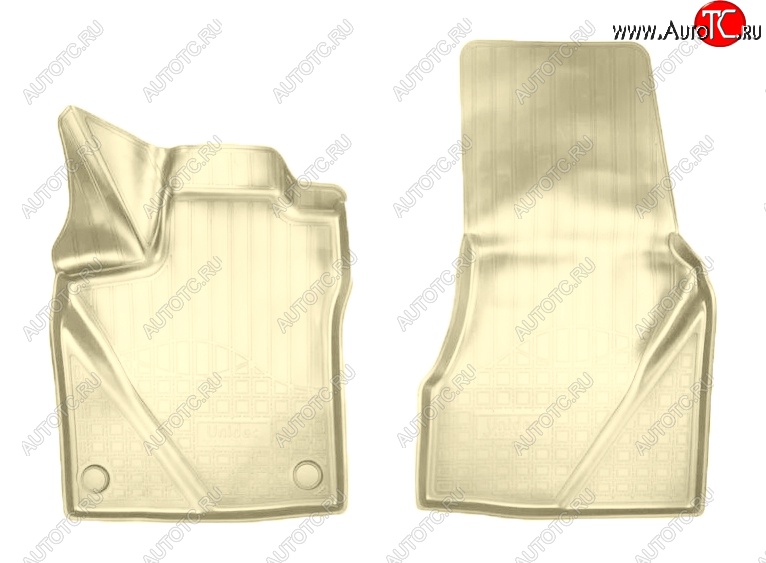 2 179 р. Коврики салонные Noplast (3D)  Smart Fortwo  C453 (2014-2025) хэтчбэк 3 дв. рестайлинг (Бежевые)  с доставкой в г. Кемерово