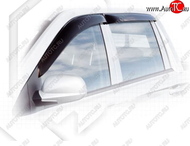 2 199 р. Дефлектора окон CA-Plastic  SSANGYONG Actyon Sport (2006-2011) (Classic полупрозрачный, Без хром.молдинга)  с доставкой в г. Кемерово