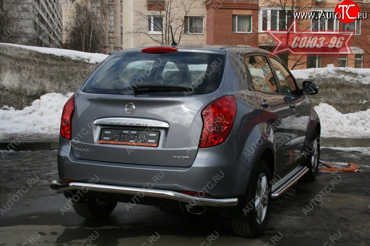 12 194 р. Защита заднего бампера (d60) волна Souz-96 SSANGYONG Actyon дорестайлинг (2010-2013)  с доставкой в г. Кемерово