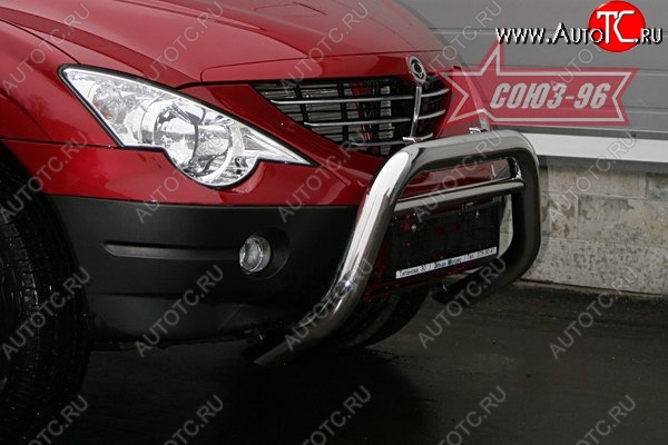 17 729 р. Защита переднего бампера Souz-96 (d76) SSANGYONG Actyon 1 (2006-2010)  с доставкой в г. Кемерово