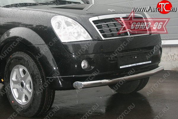 12 239 р. Защита переднего бампера одинарная Souz-96 (d76) SSANGYONG Rexton Y250 (2006-2012)  с доставкой в г. Кемерово