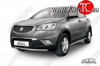 11 609 р. Защита переднего бампера Arbori SSANGYONG Actyon дорестайлинг (2010-2013)  с доставкой в г. Кемерово