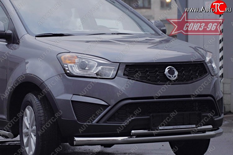15 614 р. Защита переднего бампера двойная Souz-96 (d76/42) SSANGYONG Actyon рестайлинг (2013-2021)  с доставкой в г. Кемерово
