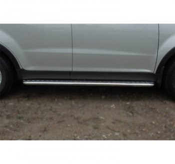35 549 р. Широкая защита порогов с трубой диаметром 42 мм SLITKOFF v3  SSANGYONG Actyon (2010-2013) дорестайлинг  с доставкой в г. Кемерово. Увеличить фотографию 2