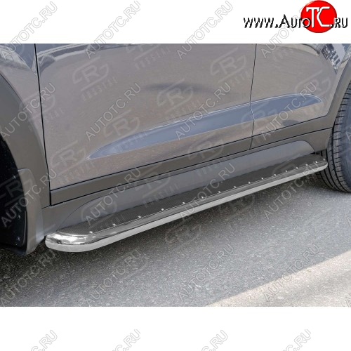 35 549 р. Широкая защита порогов с трубой диаметром 42 мм SLITKOFF v3  SSANGYONG Actyon (2010-2013) дорестайлинг  с доставкой в г. Кемерово
