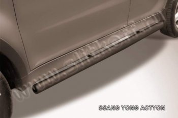 Защита порогов Slitkoff SSANGYONG Actyon (2010-2013) дорестайлинг