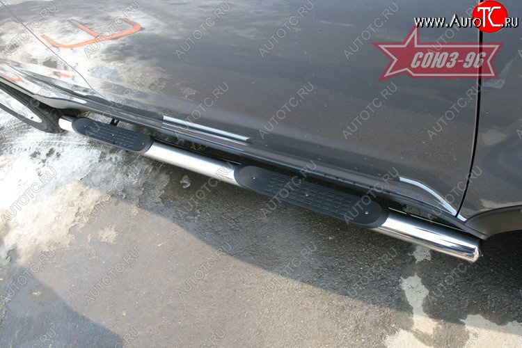 17 054 р. Защита порогов с проступью Souz-96 (d76)  SSANGYONG Actyon (2010-2013) дорестайлинг  с доставкой в г. Кемерово