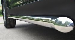 70 999 р. Защита порогов из круглой трубы диаметром 63 мм Russtal SSANGYONG Actyon дорестайлинг (2010-2013) (Защита порогов с со скосами на торцах (вариант 1))  с доставкой в г. Кемерово. Увеличить фотографию 3