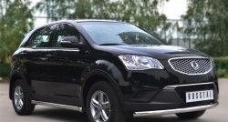 70 999 р. Защита порогов из круглой трубы диаметром 63 мм Russtal SSANGYONG Actyon дорестайлинг (2010-2013) (Защита порогов с со скосами на торцах (вариант 1))  с доставкой в г. Кемерово. Увеличить фотографию 10