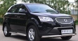 24 649 р. Широкая защита порогов SLITKOFF  SSANGYONG Actyon (2010-2013) дорестайлинг  с доставкой в г. Кемерово. Увеличить фотографию 4