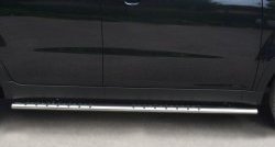 16 649 р. Защита порогов (Ø75x42 мм с проступью, нержавейка) Russtal SSANGYONG Actyon дорестайлинг (2010-2013)  с доставкой в г. Кемерово. Увеличить фотографию 2