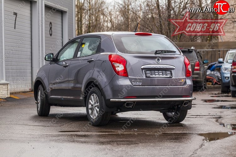 11 384 р. Задняя защита бампера от диаметром 42мм Souz-96 SSANGYONG Actyon рестайлинг (2013-2021)  с доставкой в г. Кемерово