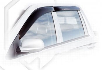 Дефлектора окон CA-Plastiс SSANGYONG Korando Sports (2012-2025) (Classic полупрозрачный, Без хром.молдинга)