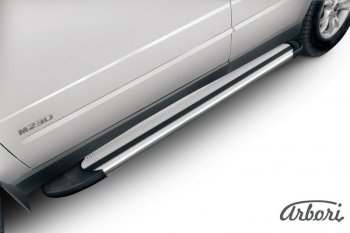 11 789 р. Порожки для ног Arbori Luxe Silver SSANGYONG Kyron дорестайлинг (2005-2007)  с доставкой в г. Кемерово. Увеличить фотографию 2