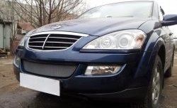 1 539 р. Сетка на бампер Russtal (хром) SSANGYONG Kyron дорестайлинг (2005-2007)  с доставкой в г. Кемерово. Увеличить фотографию 3