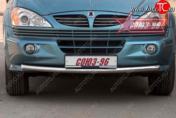 9 989 р. Защита переднего бампера одинарная Souz-96 (d60) SSANGYONG Kyron дорестайлинг (2005-2007)  с доставкой в г. Кемерово
